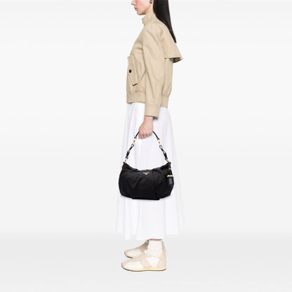 Prada Tessuto Pleated Hobo