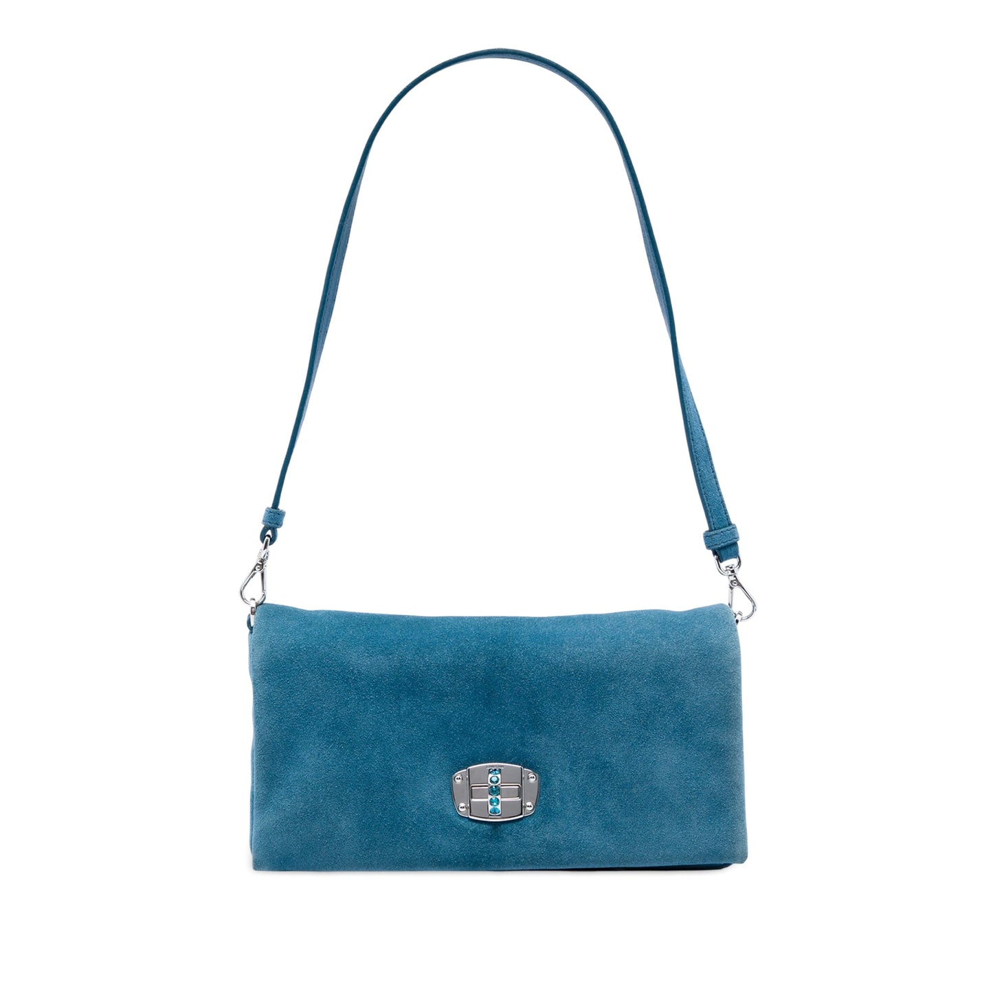 Miu Miu Suede Crystal Chain Bag