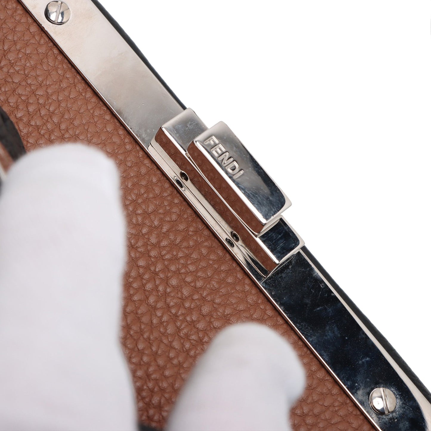 Fendi Leather Peekaboo Selleria Handbag Secondhand