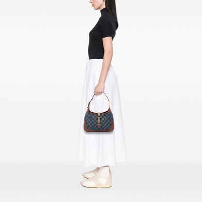 Gucci Small GG Denim Jackie 1961 Crossbody