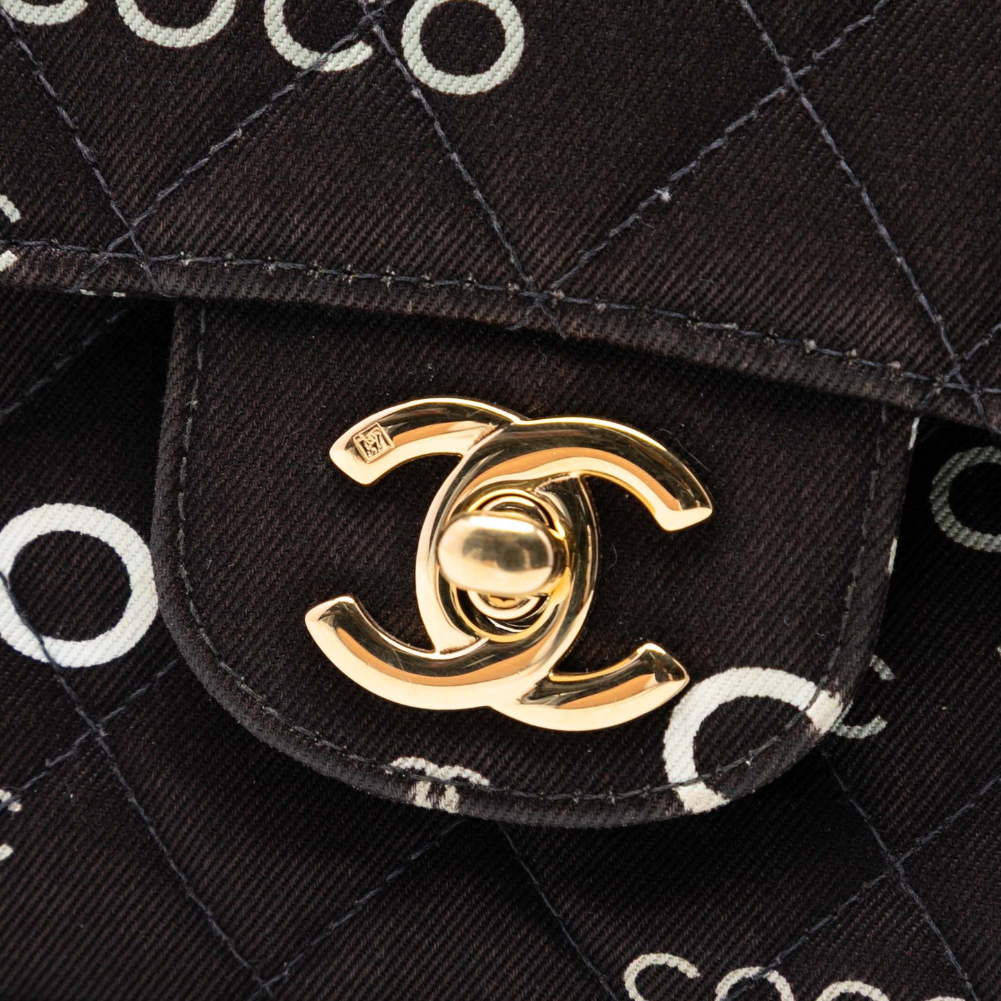 Chanel Medium Classic Coco Print  Double Flap
