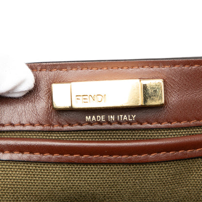 Fendi Sarah Coleman Zucca Fish Eye Vertigo Peekaboo X Tote