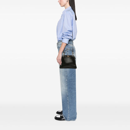 Fendi Mini Leather Lace Up Peekaboo Iconic Bag