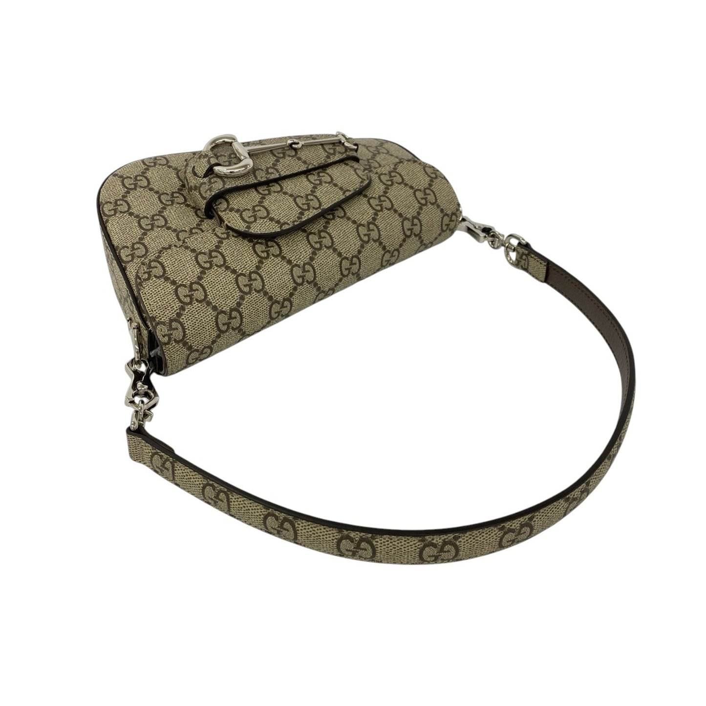 Gucci Mini GG Supreme Asymmetric Horsebit 1955 Bag
