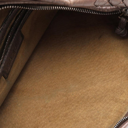 Bottega Veneta Medium Metallic Nappa Intrecciato Veneta Hobo