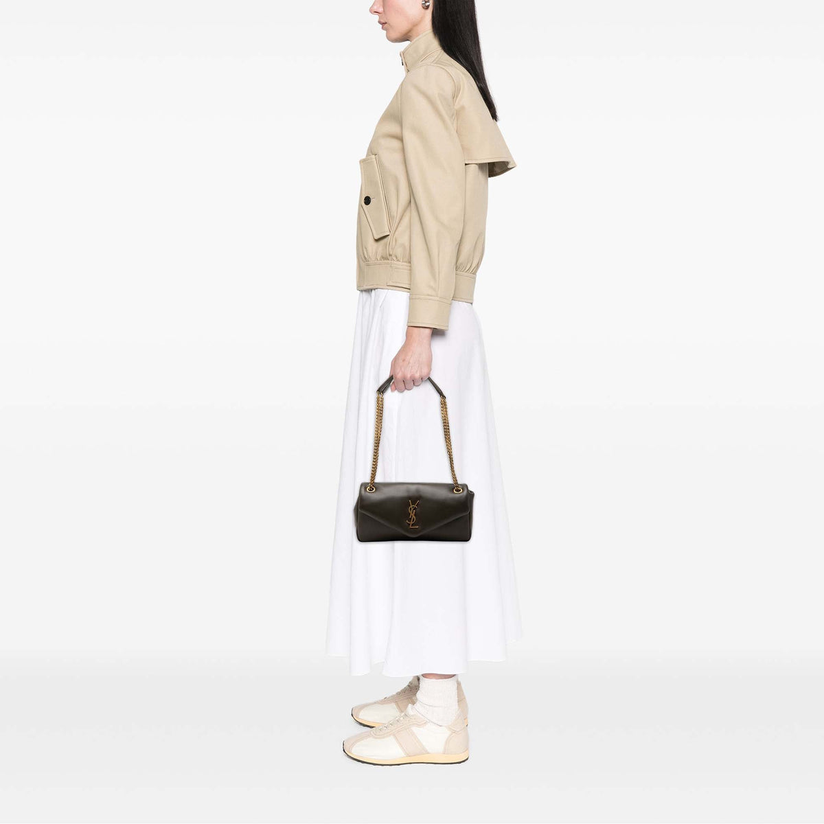 Saint Laurent Small Lambskin Calypso Shoulder Bag