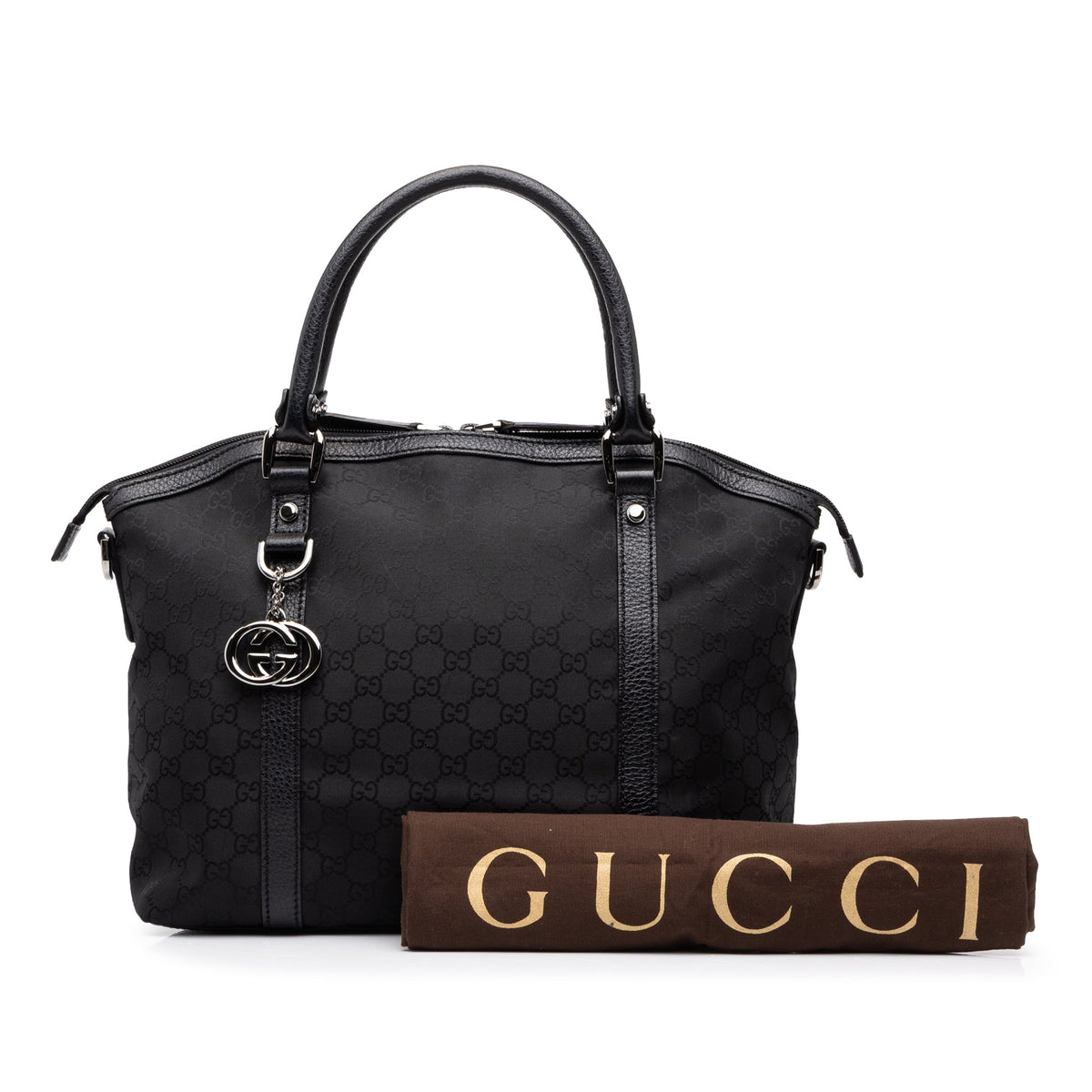 Gucci Medium GG Canvas Charm Dome Bag