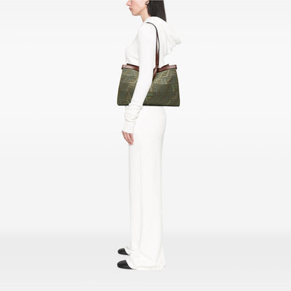 Fendi Sarah Coleman Zucca Fish Eye Vertigo Peekaboo X Tote