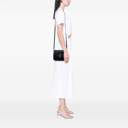 Saint Laurent Glitter Suede LouLou Crossbody
