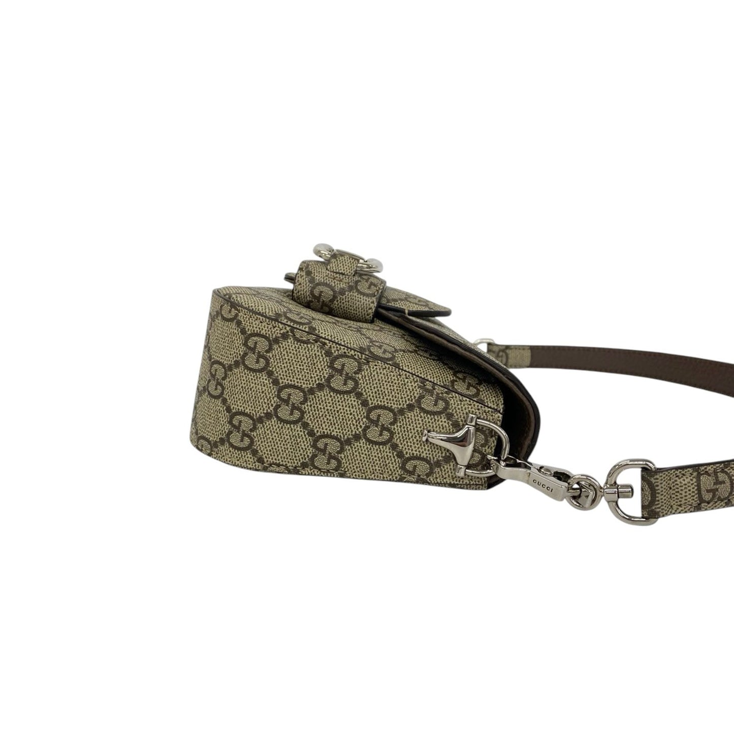 Gucci Mini GG Supreme Asymmetric Horsebit 1955 Bag
