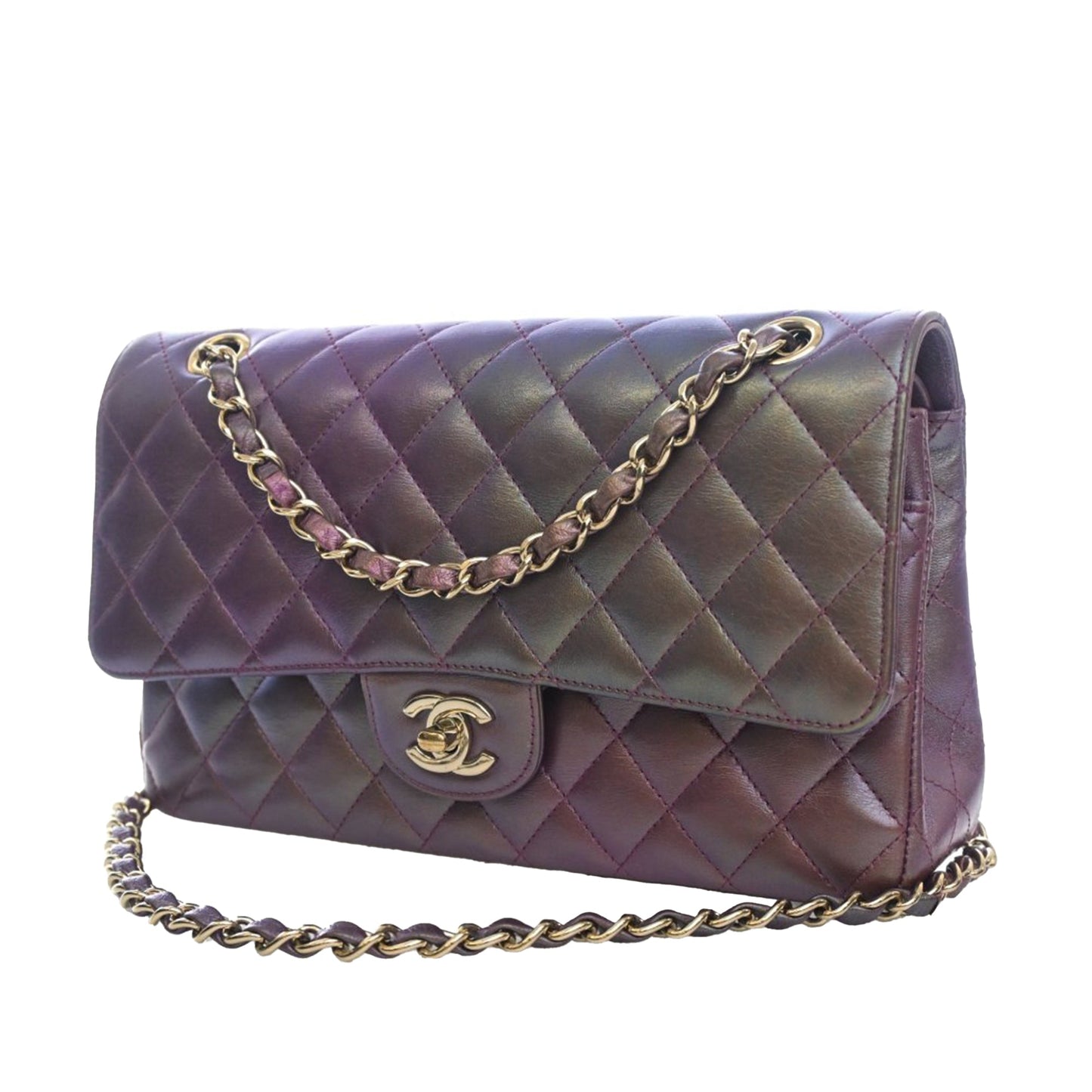 Chanel Medium Classic Iridescent Double Flap