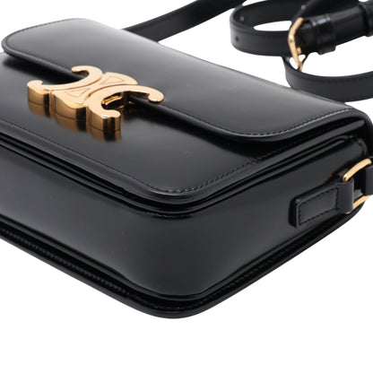 Celine Classique Shiny Calfskin Triomphe Crossbody Bag