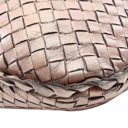 Bottega Veneta Medium Metallic Nappa Intrecciato Veneta Hobo