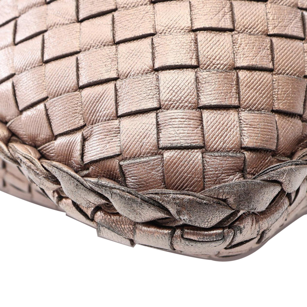 Bottega Veneta Medium Metallic Nappa Intrecciato Veneta Hobo