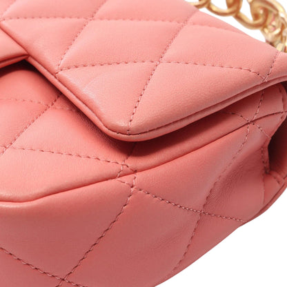 Chanel Quilted Lambskin Metal Chain Top Handle Bag Preloved