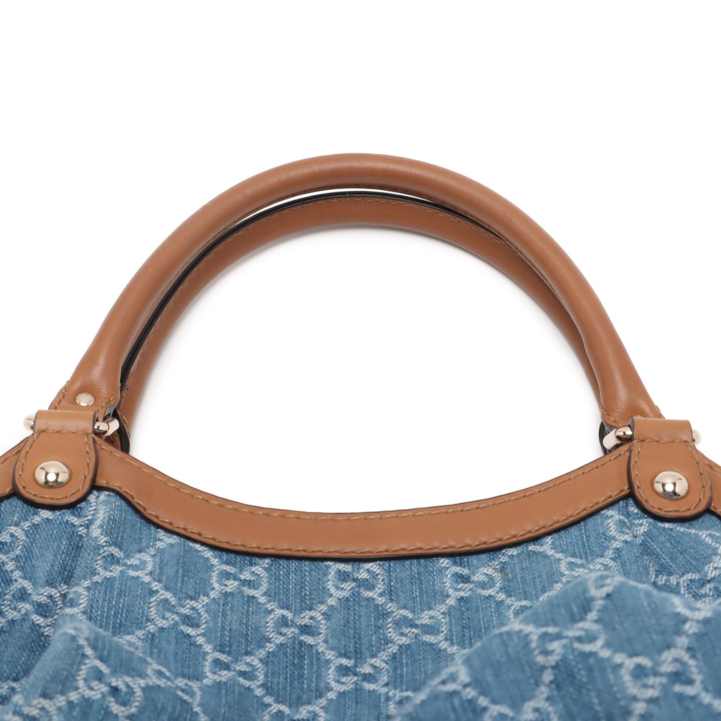 Gucci GG Denim Sukey Tote Bag