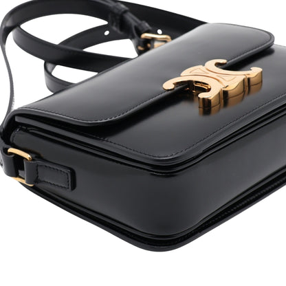 Celine Classique Shiny Calfskin Triomphe Crossbody Bag