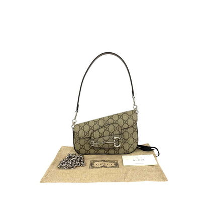 Gucci Mini GG Supreme Asymmetric Horsebit 1955 Bag