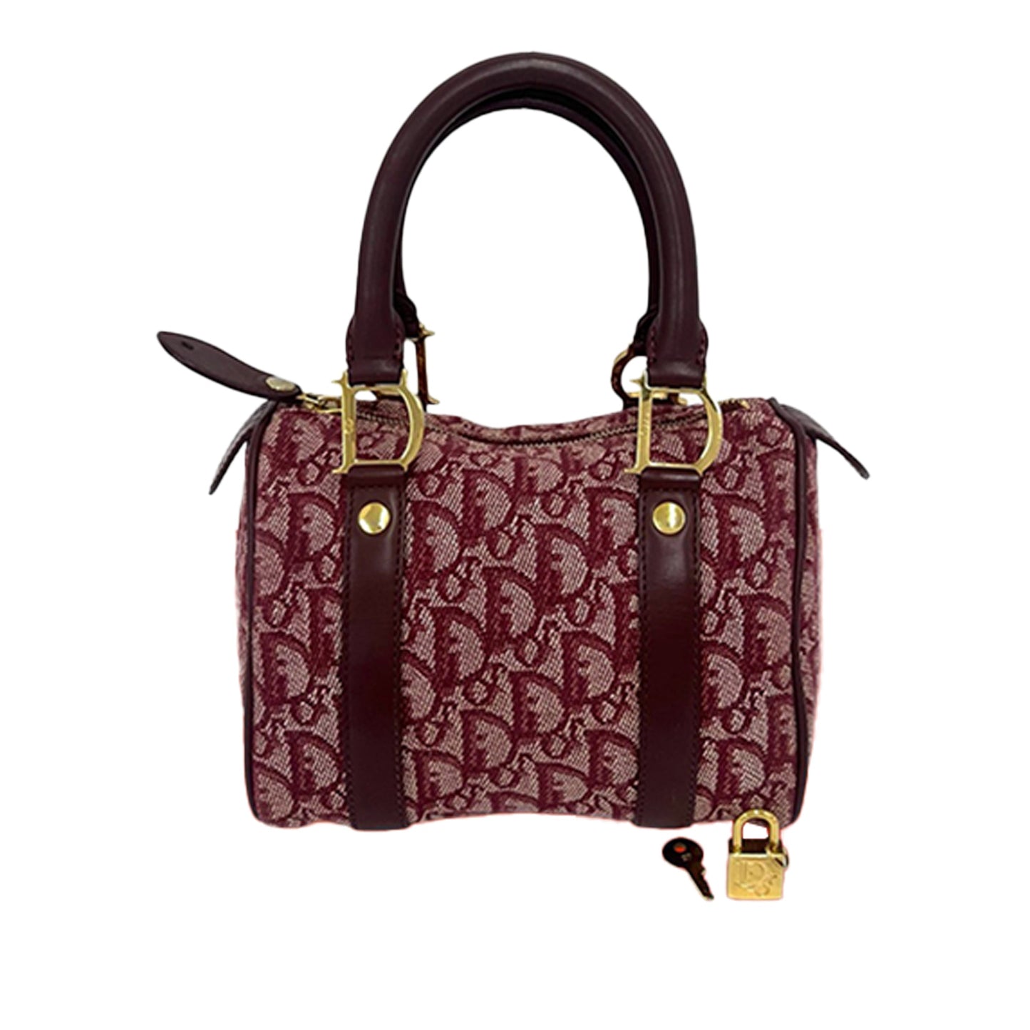 Dior Diorissimo Mini Trotter Canvas Boston Bag