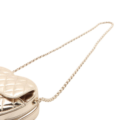 Chanel Metallic Quilted Lambskin CC in Love Heart Bag
